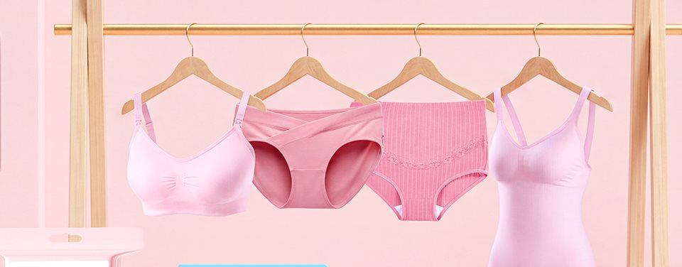 Angle Mommy maternal and baby care collection — soft pastel product still life